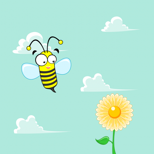 bee flower mascot