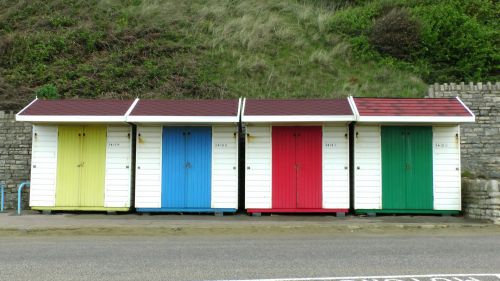 Beech Huts In A Row