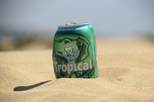 beer  beer can  beach
