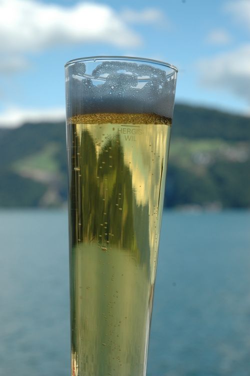 beer glass lake