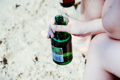beer beach sun