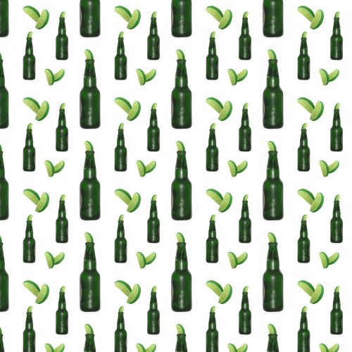 Beer With Lime Background