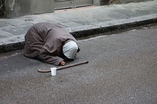 begging homeless beggar