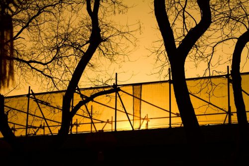 beijing sunset light and shadow