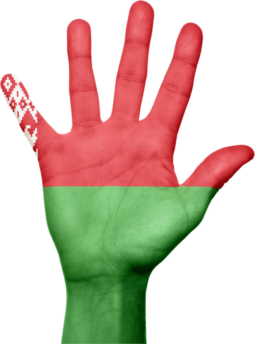 belarus flag hand