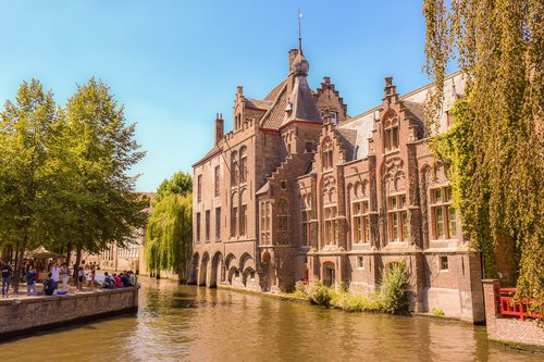 belgium  brugge  canal