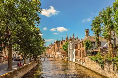 belgium  brugge  canal