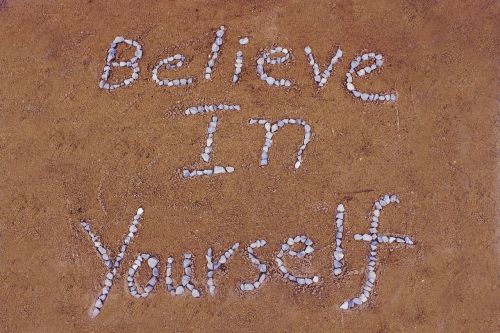 believe in yourself sand stone