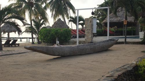 belize boat beach