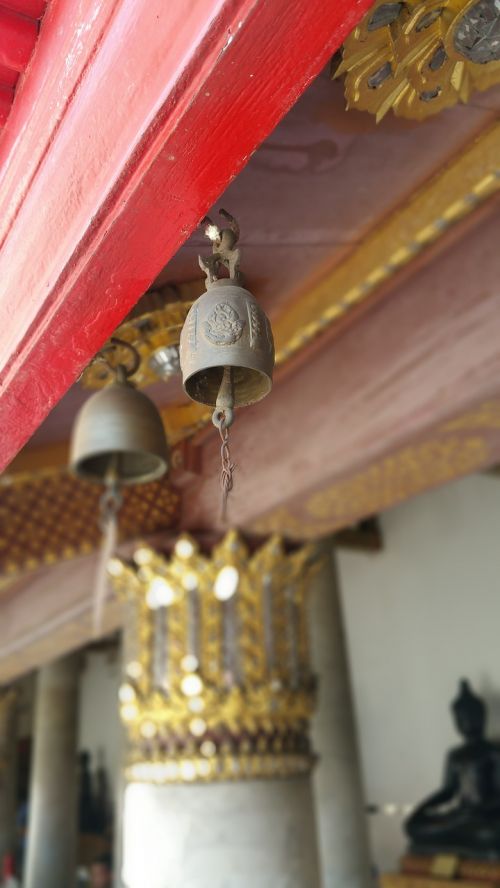 bell buddhist monastery out of focus