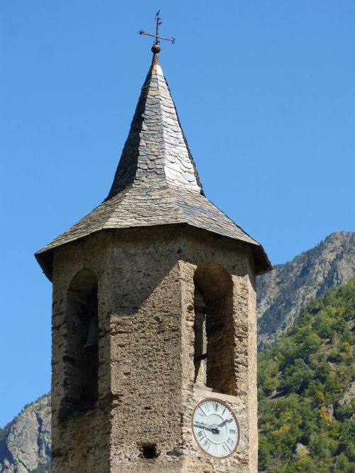 bell tower romanesque pyrenee catalunya