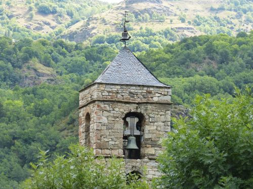 bell tower romanesque high mountain