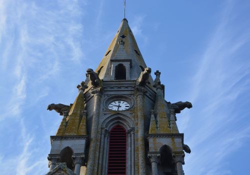 bell tower church meillac clock