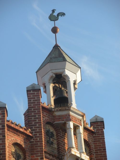 bell tower weather vane columns