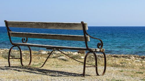 bench rusty weathered