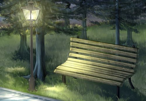 bench lantern park