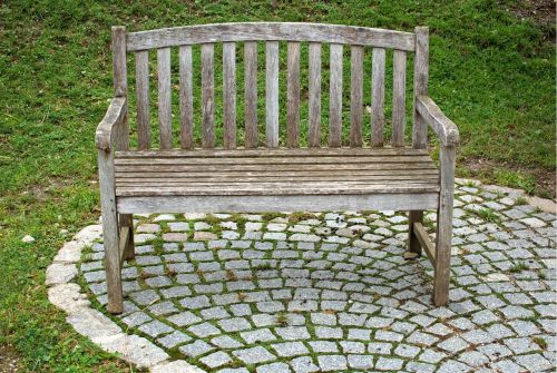 bench wooden bench bank