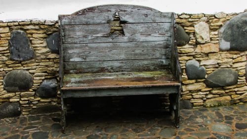 bench wooden rustic