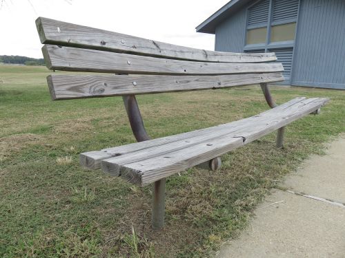 bench park wood
