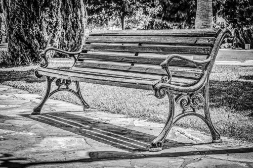 bench rusty old