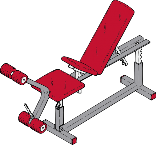 bench red gym