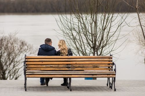 bench winter outdoors