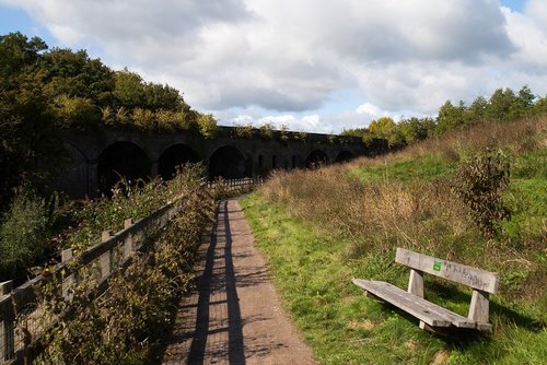 bench  path  bridge