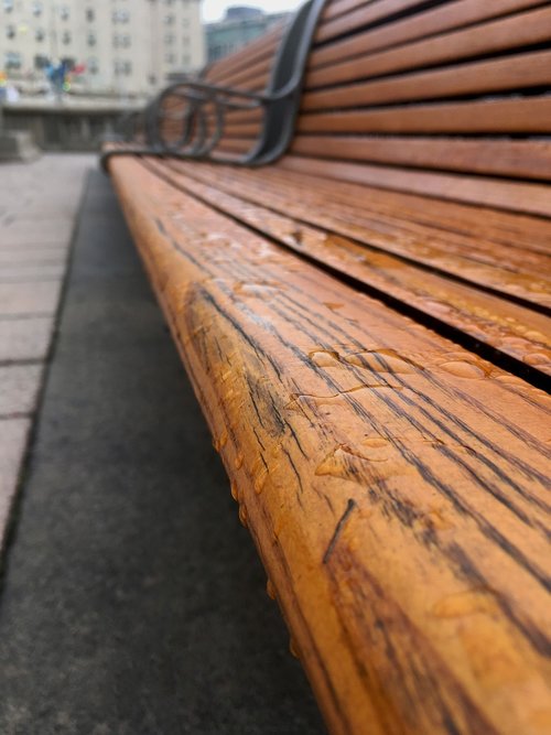 bench  rain  water