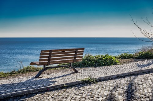 bench  coast  sea