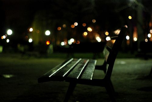 bench night city