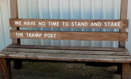 bench poetry scenery