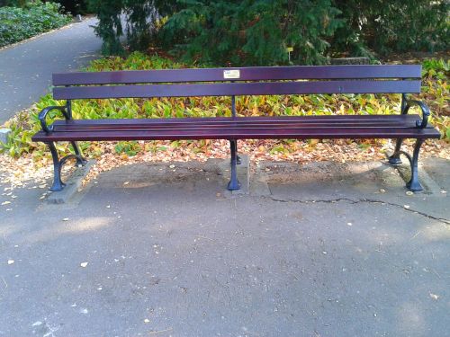 bench park garden