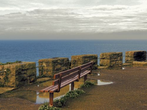 Bench Overlooking Ocean