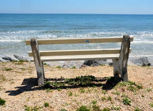 bench seat beach view