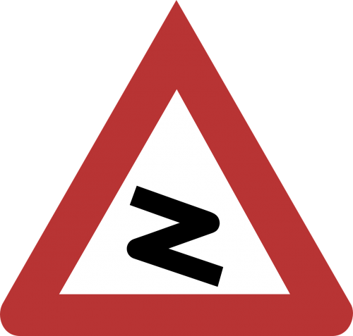 bend danger warning