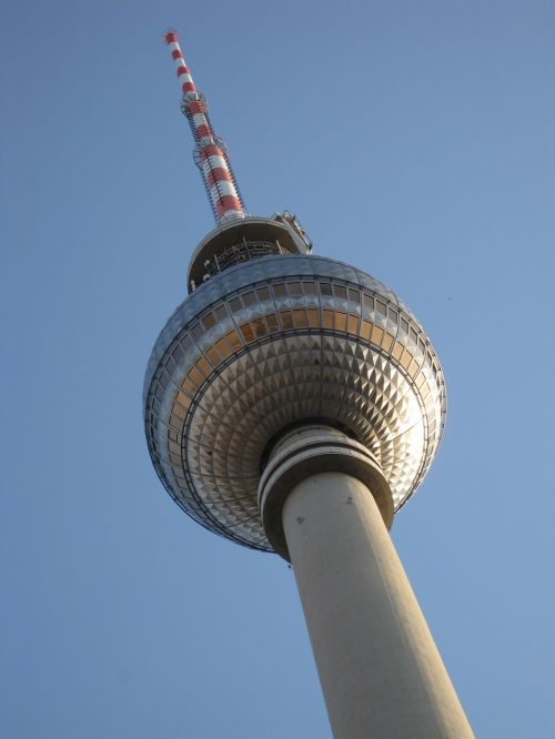 berlin tv tower blue