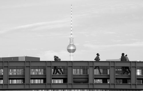 berlin  bridge  tv tower