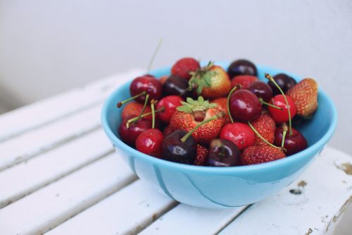 berries bowl cherries