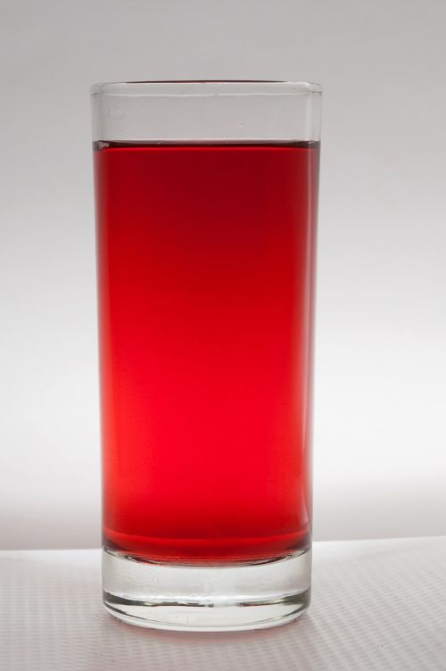 beverage glass red