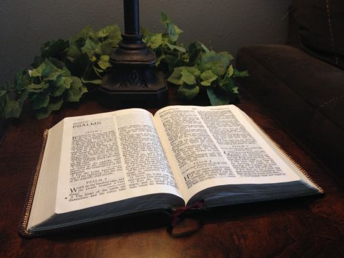 bible psalms open book