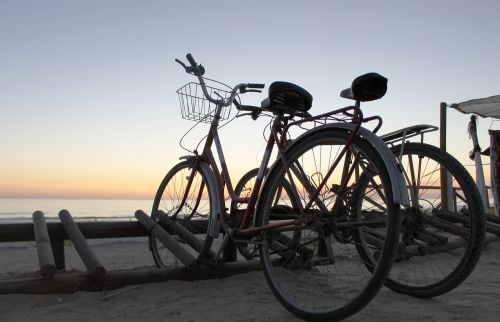 bicycle retro sunset