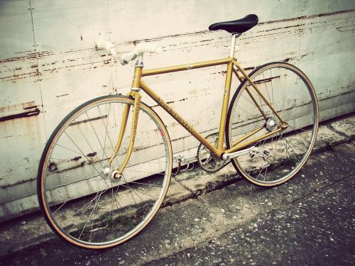 bicycle yellow old