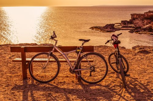 bicycle afternoon sun