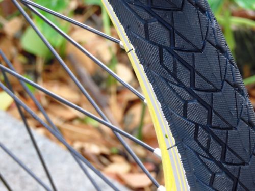 bicycle tyre macro