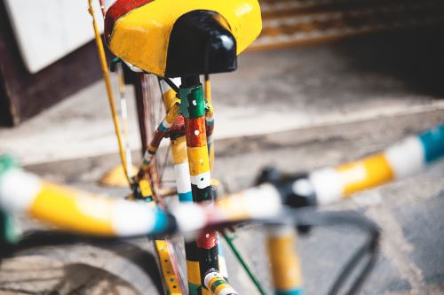 bicycle bike yellow