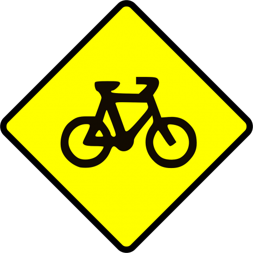 bicycle biking caution