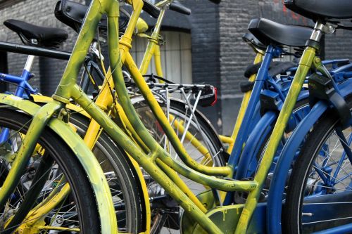 bicycle amsterdam blue