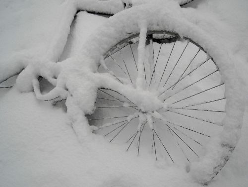 bicycle snow winter