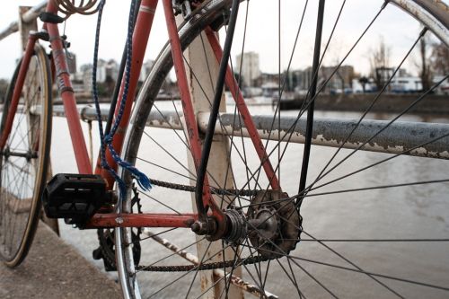 bicycle river water