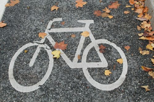 bicycle path bike autumn